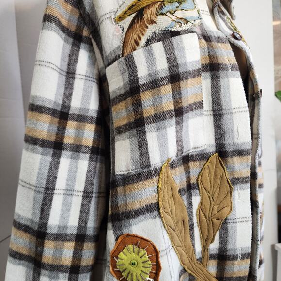 One-of-a-Kind Upcycled Plaid Shirt – Handmade Details - Picture 5 of 15